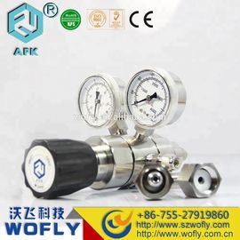 two stage stainless steel 316 dual gauge co2 regulator
